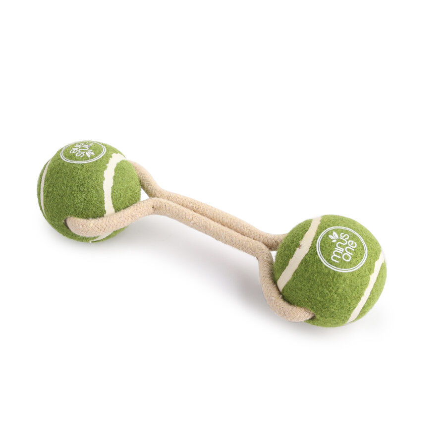 Minus One Tennis Ball Rope Double Meadow pelota para perros, , large Imagen numero 1