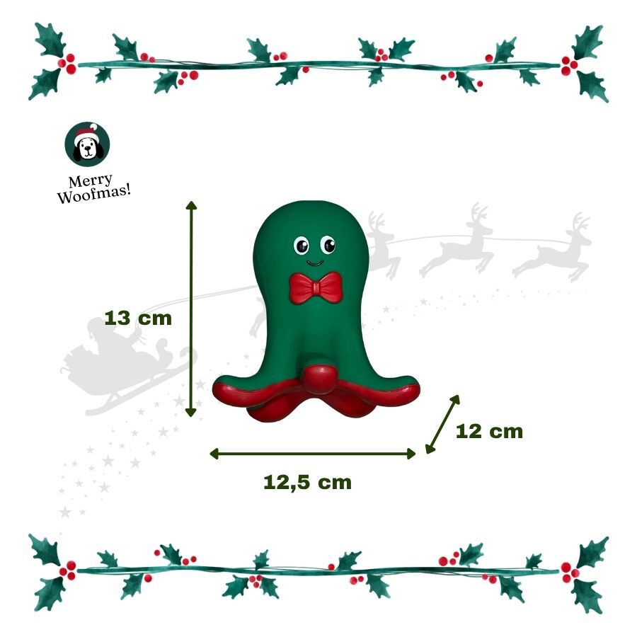 Wonder Christmas Pulpo L&aacute;tex Juguete para perros, , large indicador imagen numero 3