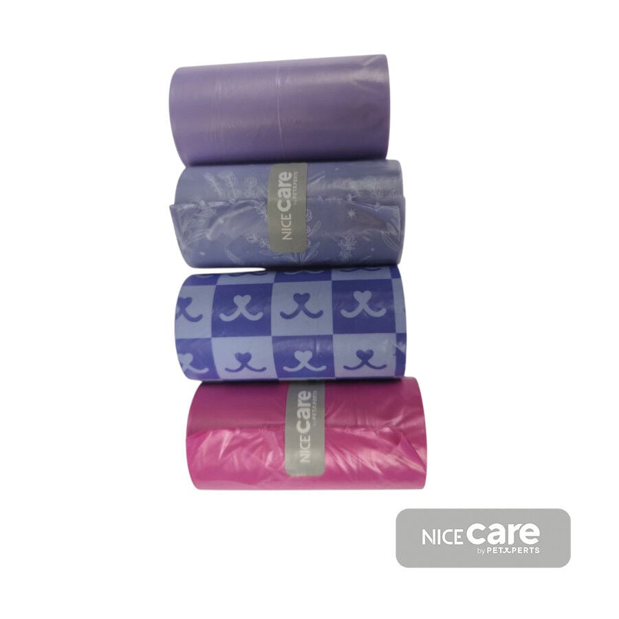Nice Care Basic Bolsitas Rolls Lavanda para perros
