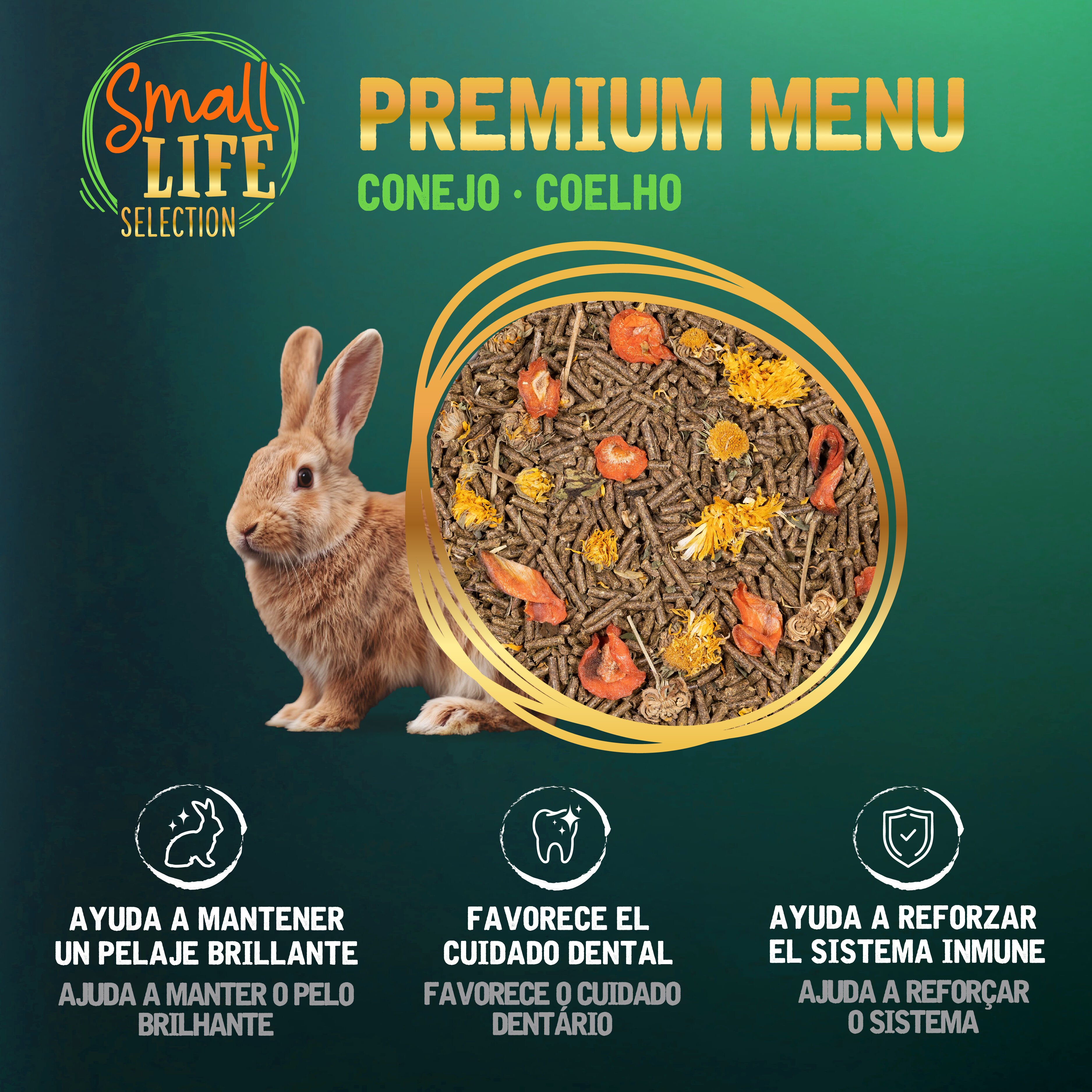 4 kg Small Life Selection Premium Men&uacute; Pienso para conejos adultos, , large indicador imagen numero 3