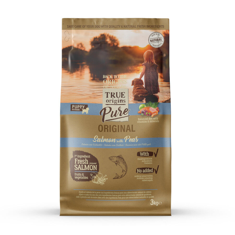 3 kg True Origins Pure Puppy Salm&oacute;n con Guisantes pienso para perros, , large indicador imagen numero 1