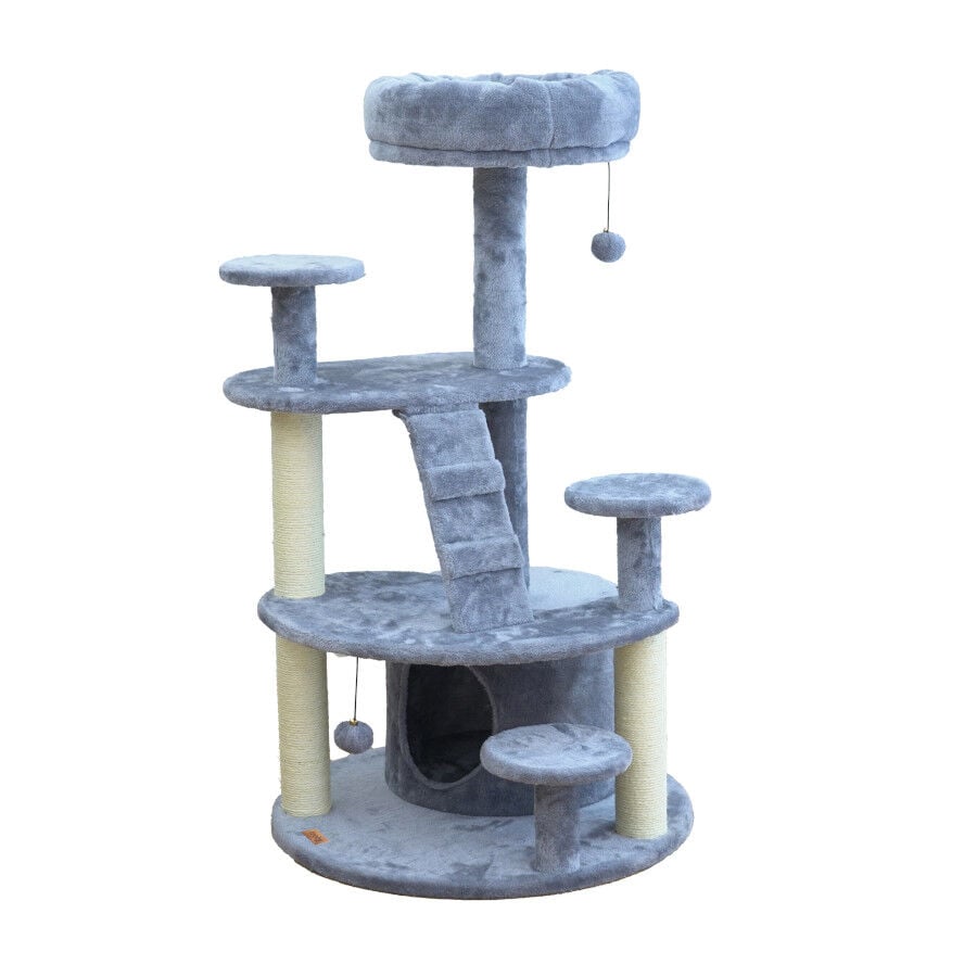 Leeby Esperanza torre rascador multiplataforma con cama nido y juguete para gatos, , large indicador imagen numero 1