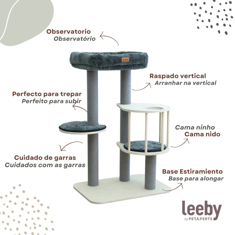 Leeby Cloud Collection torre rascador con cama para gatos, , large Imagen numero 3