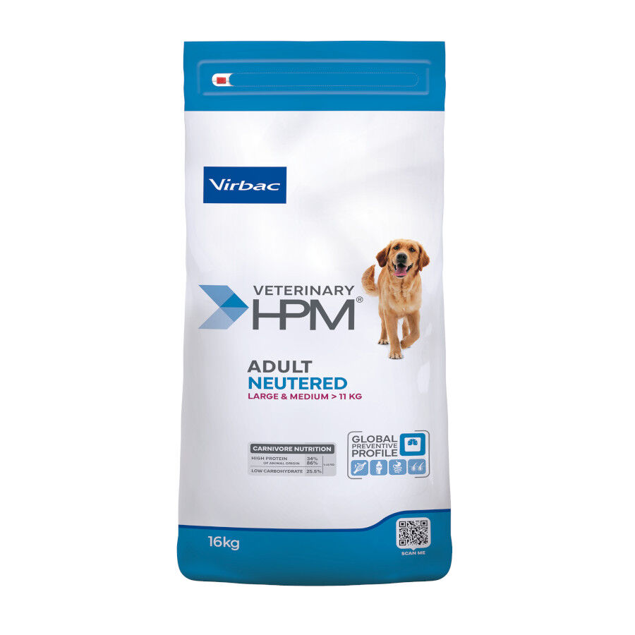 Virbac HPM Veterinary Adult Esterilizado Large & Medium Pienso Cerdo para perros
