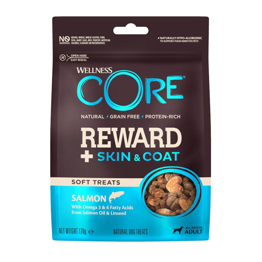 170 g Wellness Core Bocaditos Reward+ Skin&Coat Salm&oacute;n para perros, , large Imagen numero 1