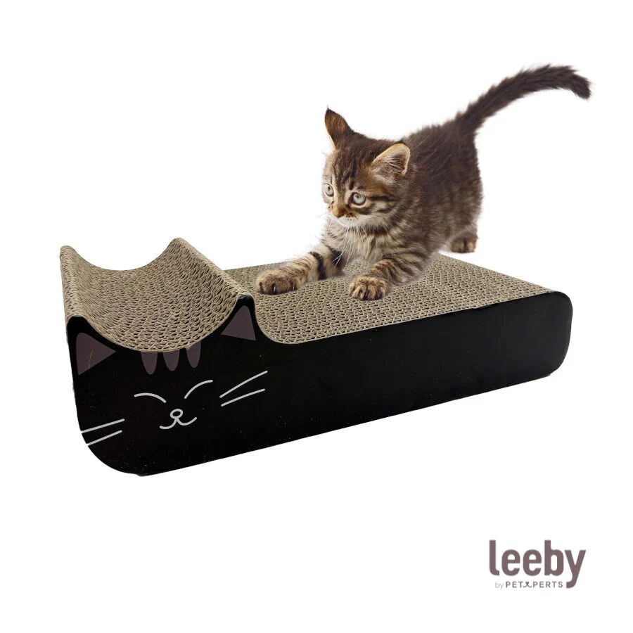 Leeby Kira tabla rascador de cart&oacute;n negro para gatos, , large Imagen numero 2