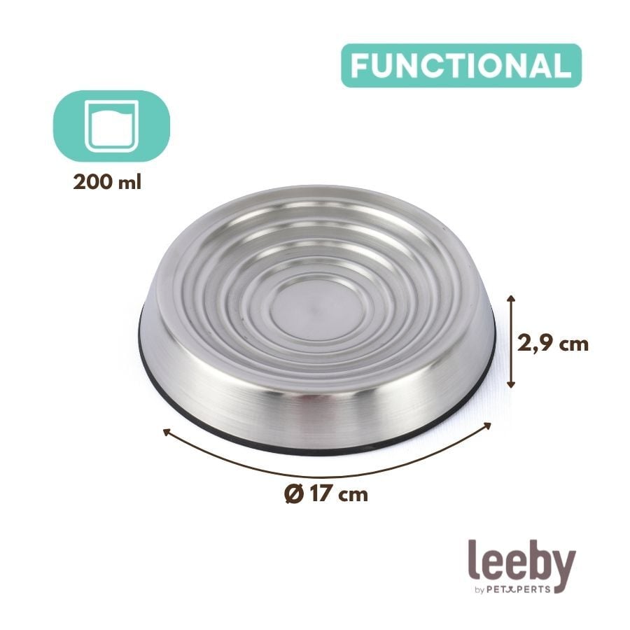 Leeby Comedero Acero Inoxidable para gatos, , large indicador imagen numero 4