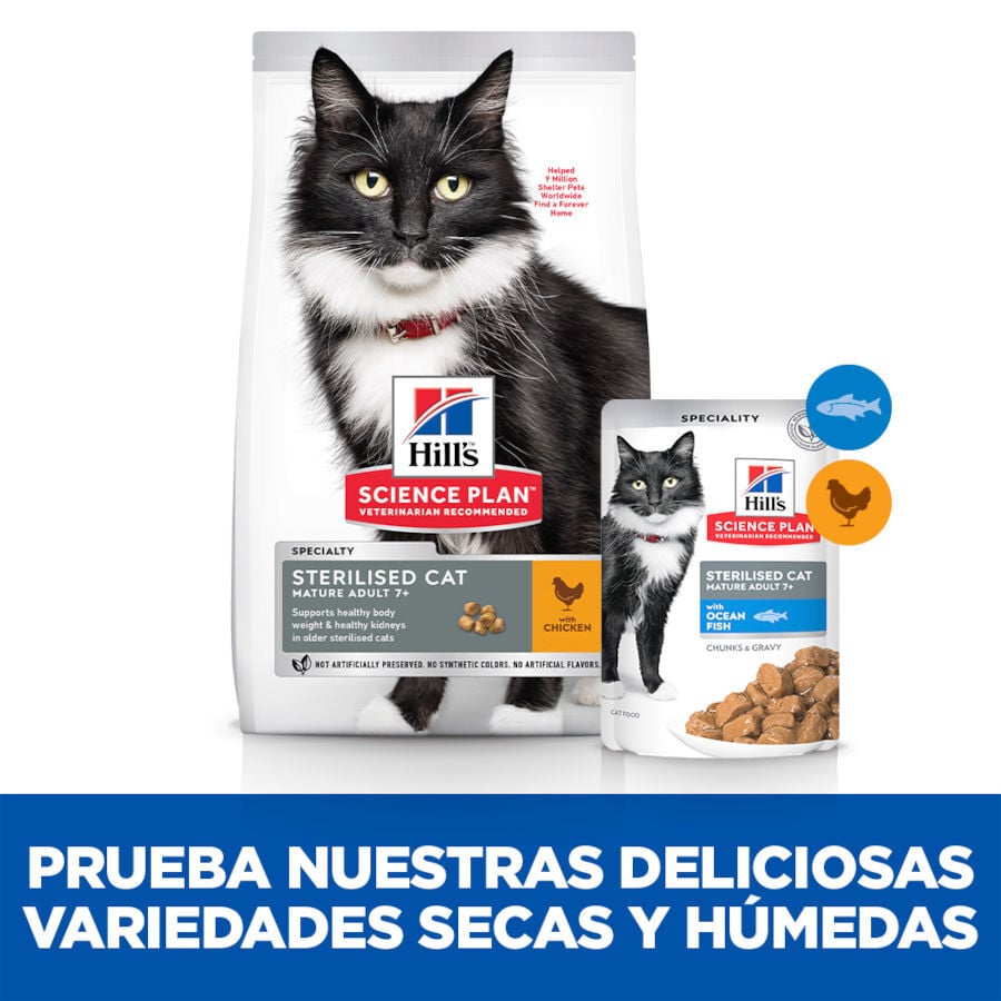 12 sobres x 85 g Hill's Science Plan Sterilised Mature Pescado Oce&aacute;nico en Salsa sobre para gatos, , large indicador imagen numero 5
