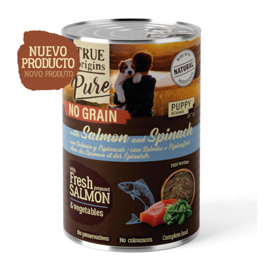 400 g True Origins Pure con Salm&oacute;n lata para cachorros, , large indicador imagen numero 2