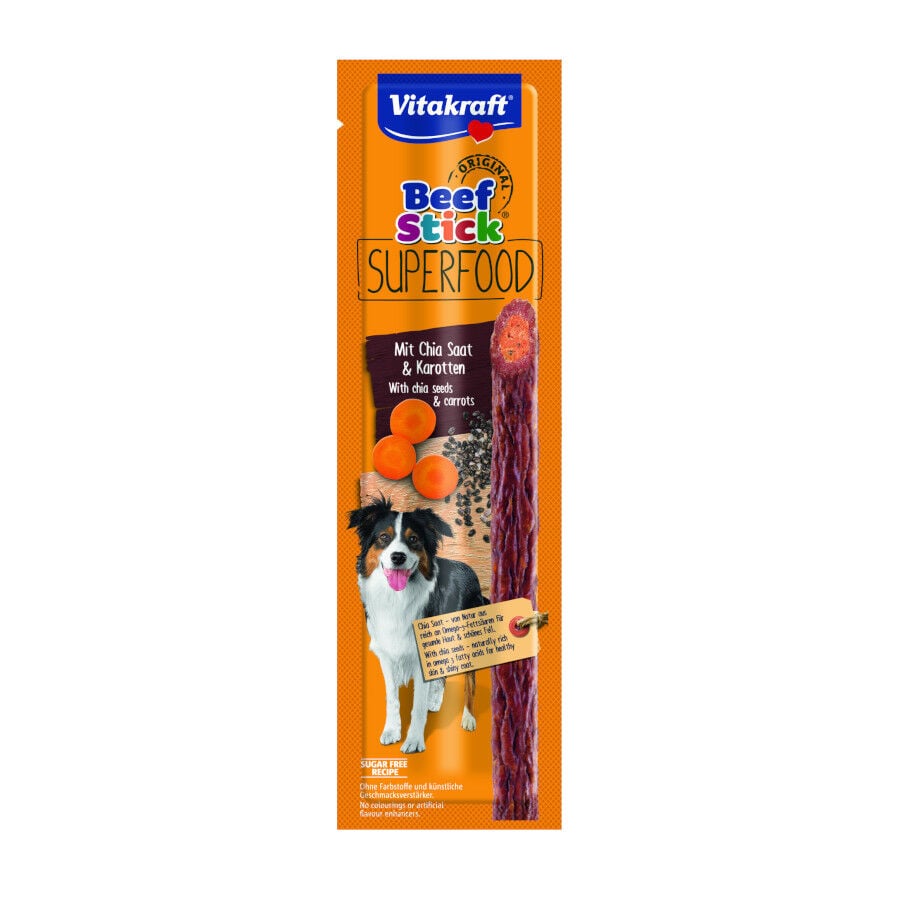 Vitakraft Palito Beef Superfood Zanahoria y Ch&iacute;a para perros