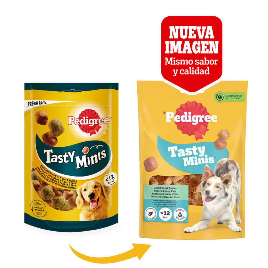130 g Pedigree Tasty Mini Snacks Sabor Pollo y Pato para Perros, , large Imagen numero 2