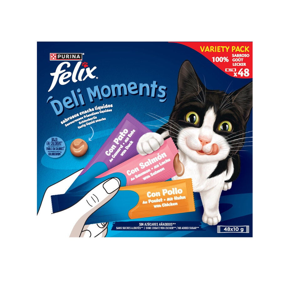 Felix Deli Moments Snack l&iacute;quido para gatos - Multipack