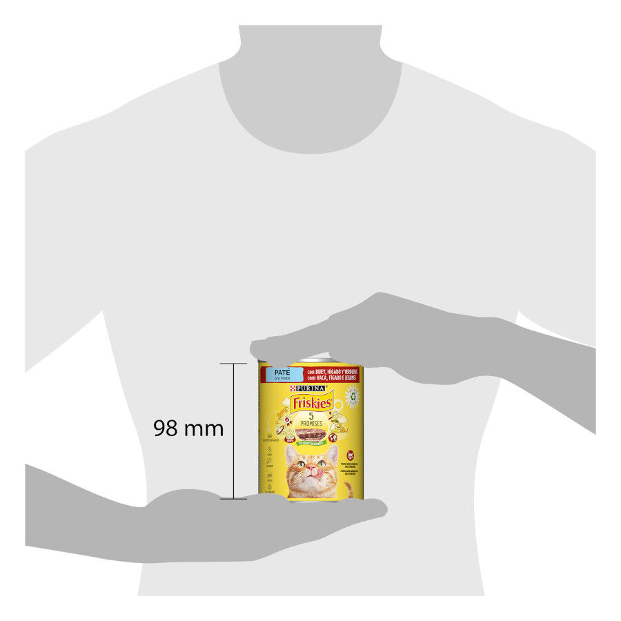 400 g Friskies Adult Buey e h&iacute;gado en Pat&eacute; lata para gatos, , large indicador imagen numero 4
