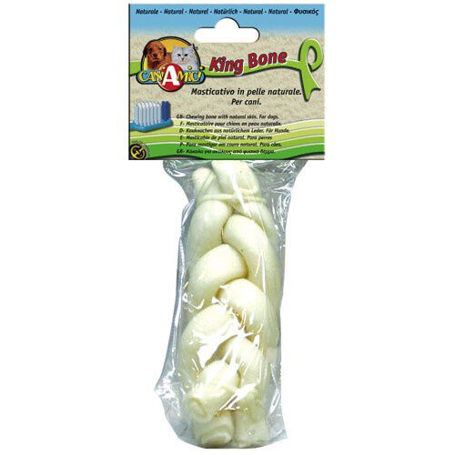 King Bone Snack natural trenza para perros Imagen numero 1