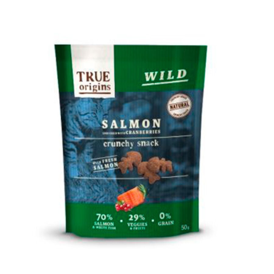 50 g True Origins Wild Galletas con Salm&oacute;n y Ar&aacute;ndanos para gato, , large Imagen numero 1