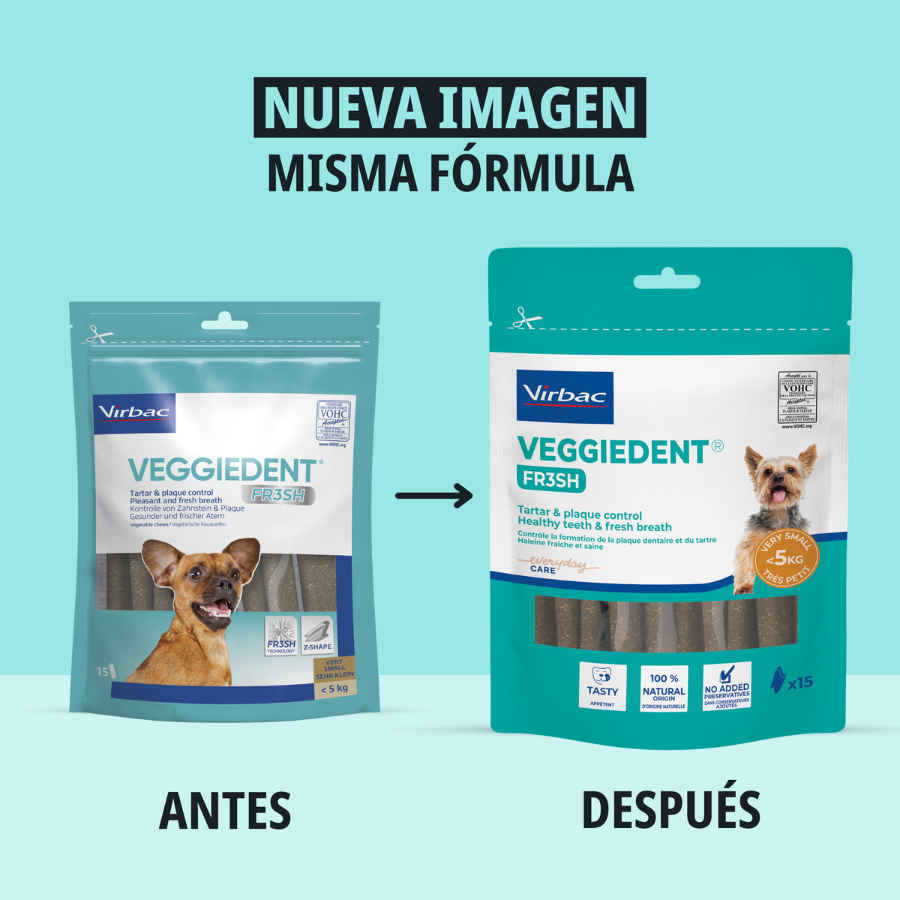 15 barritas Virbac Snacks Dentales VeggieDent Fresh para perros Toy, , large Imagen numero 3
