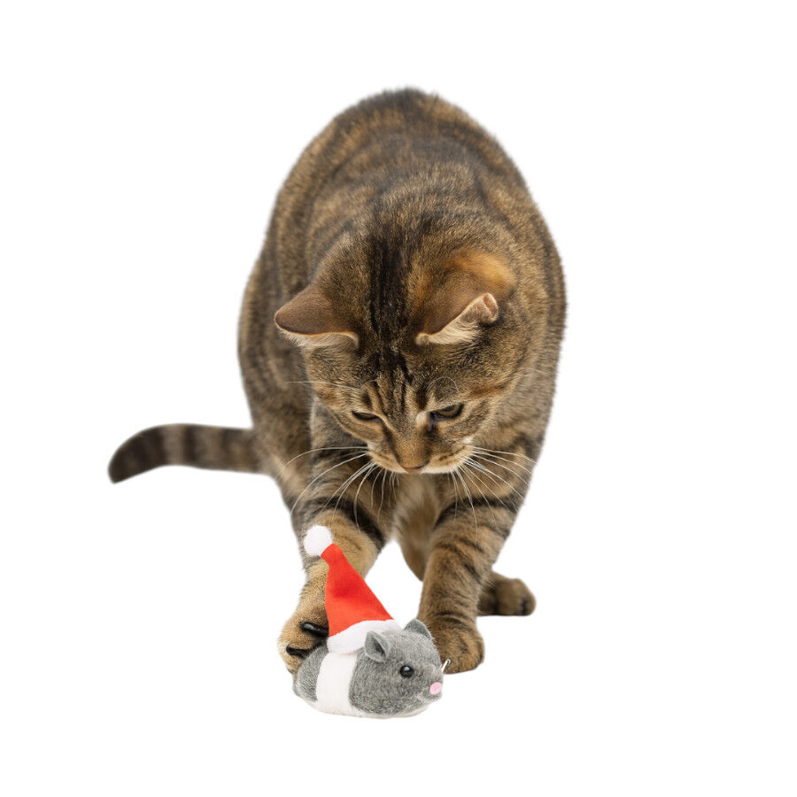 Wonder Christmas Rat&oacute;n Santa juguete para gatos, , large Imagen numero 1