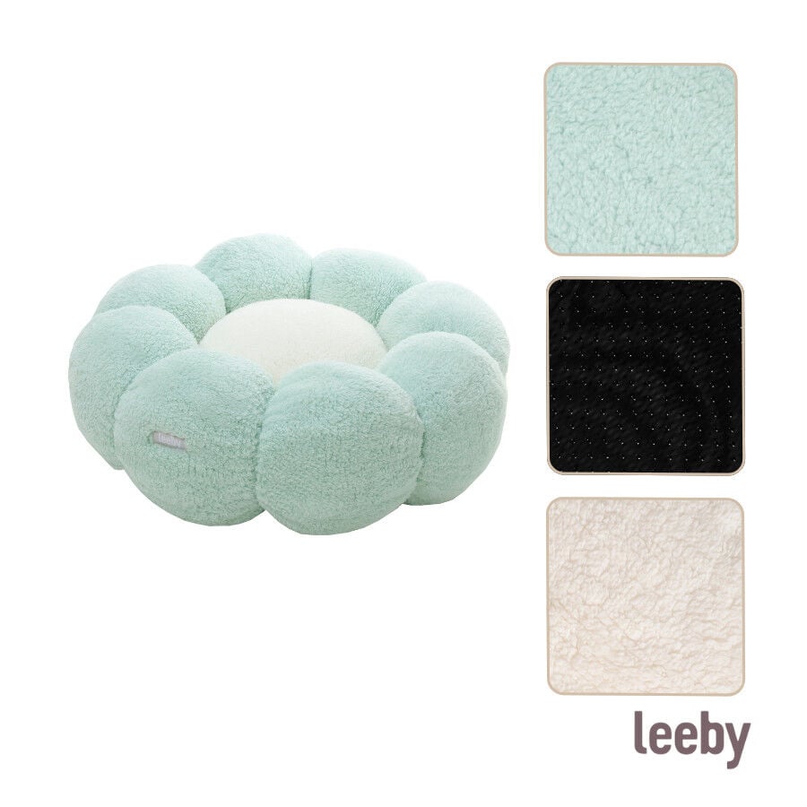 Leeby Sof&aacute; Flower Bed Swirl Azul para perros, , large indicador imagen numero 4