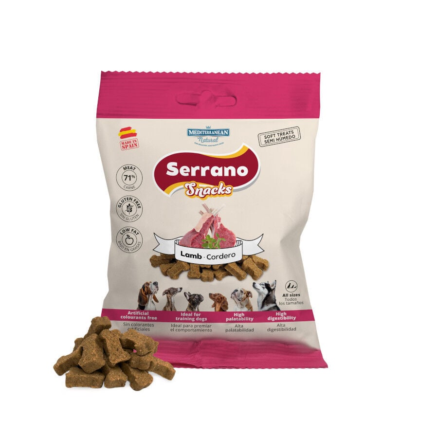 85 g Mediterranean Natural Serrano Galletas Cordero para perros, , large indicador imagen numero 2