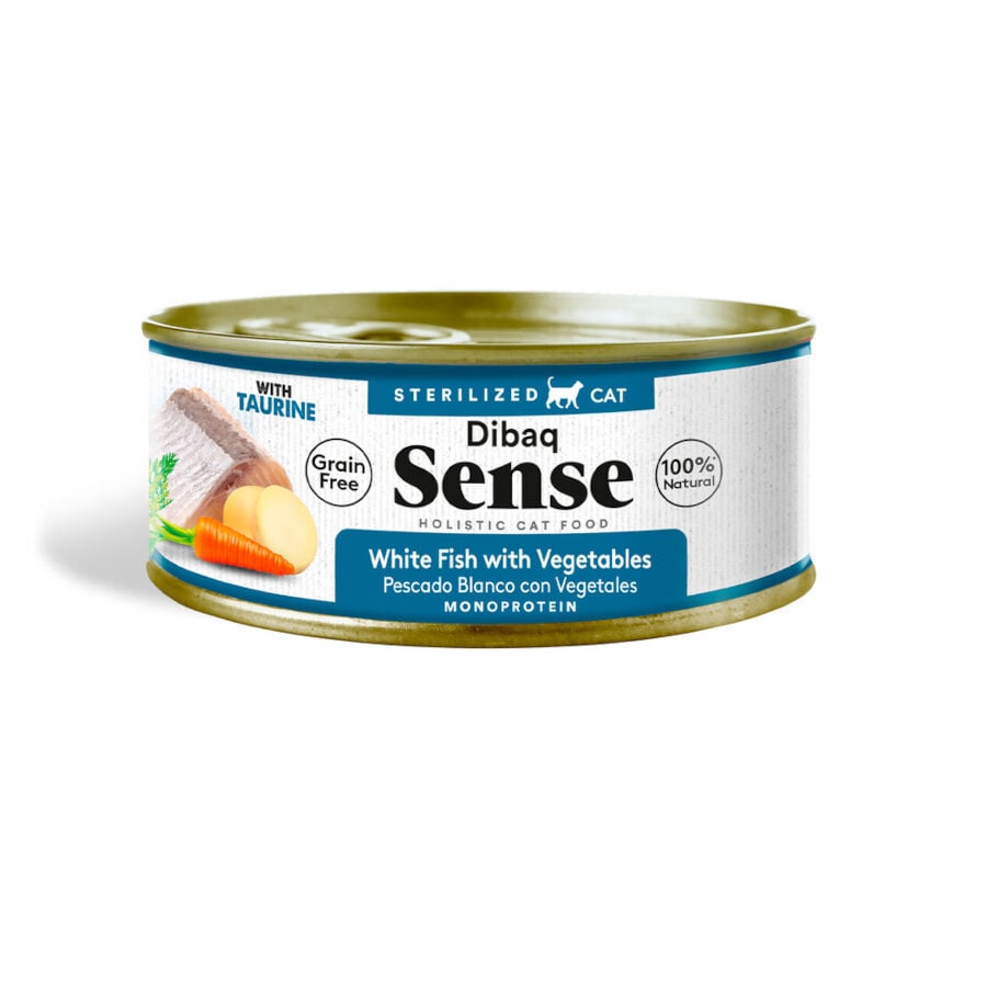 70 g Dibaq Sense Sterilized Grain Free Pescado Blanco con Vegetales latapara gatos, , large indicador imagen numero 1