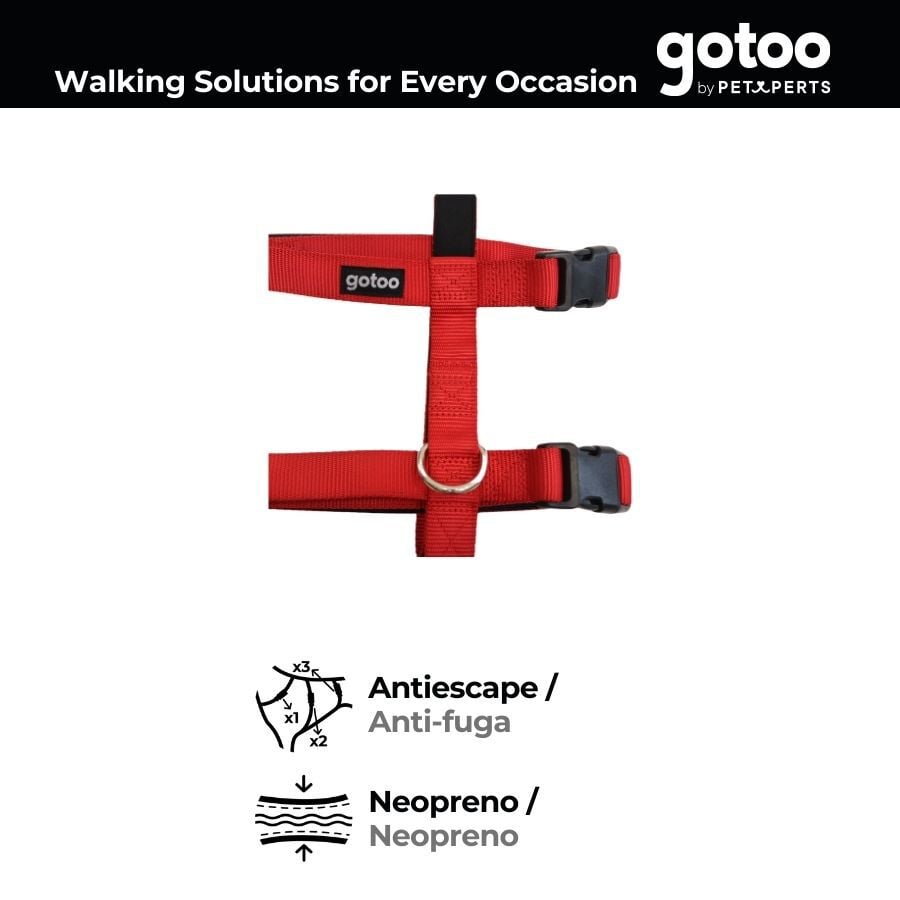 Gotoo Arn&eacute;s antiescape rojo para perros, , large indicador imagen numero 4