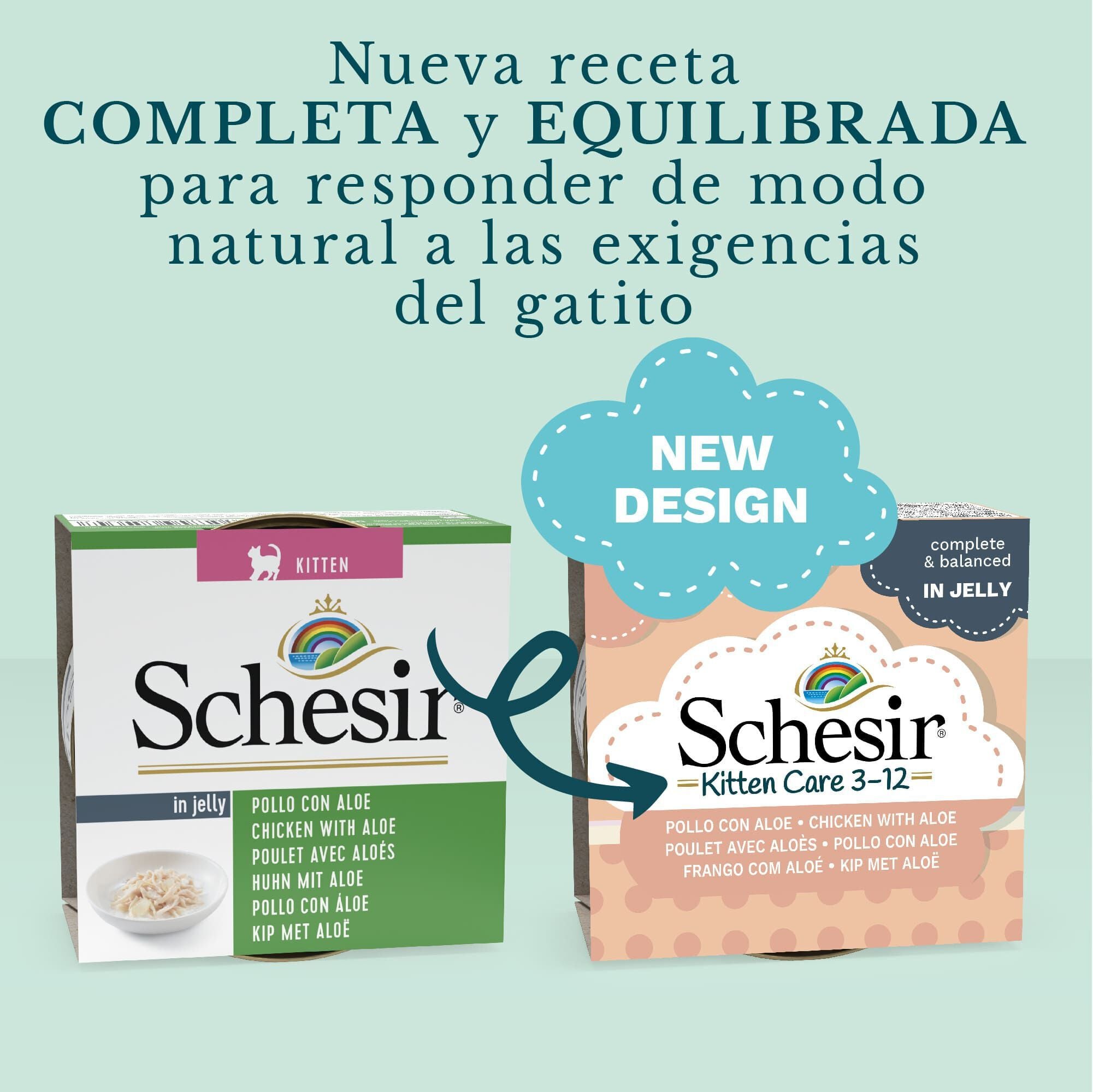 85 g Schesir Kitten pollo con aloe latas para gatos&nbsp;, , large indicador imagen numero 7