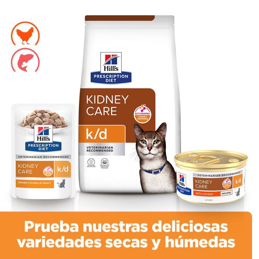 85 g Hill's Prescription Diet k/d Mouse de Pollo lata para gatos, , large indicador imagen numero 4