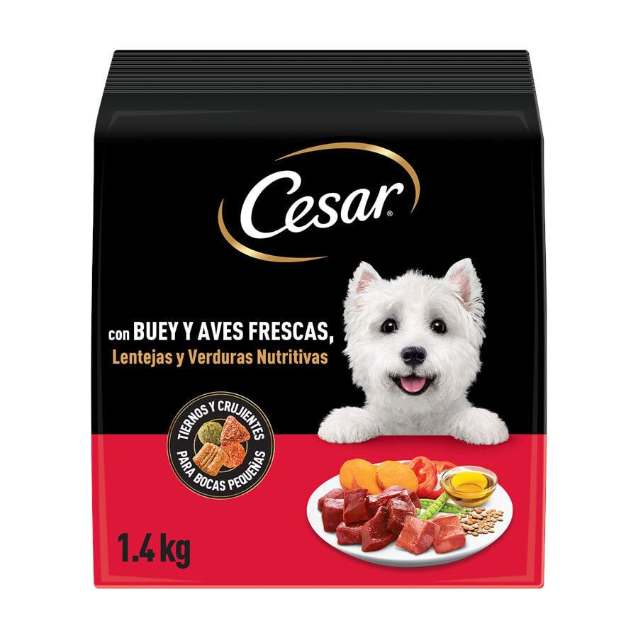 1.4 kg Cesar Buey y Aves Frescas pienso semih&uacute;medo para perros, , large indicador imagen numero 1