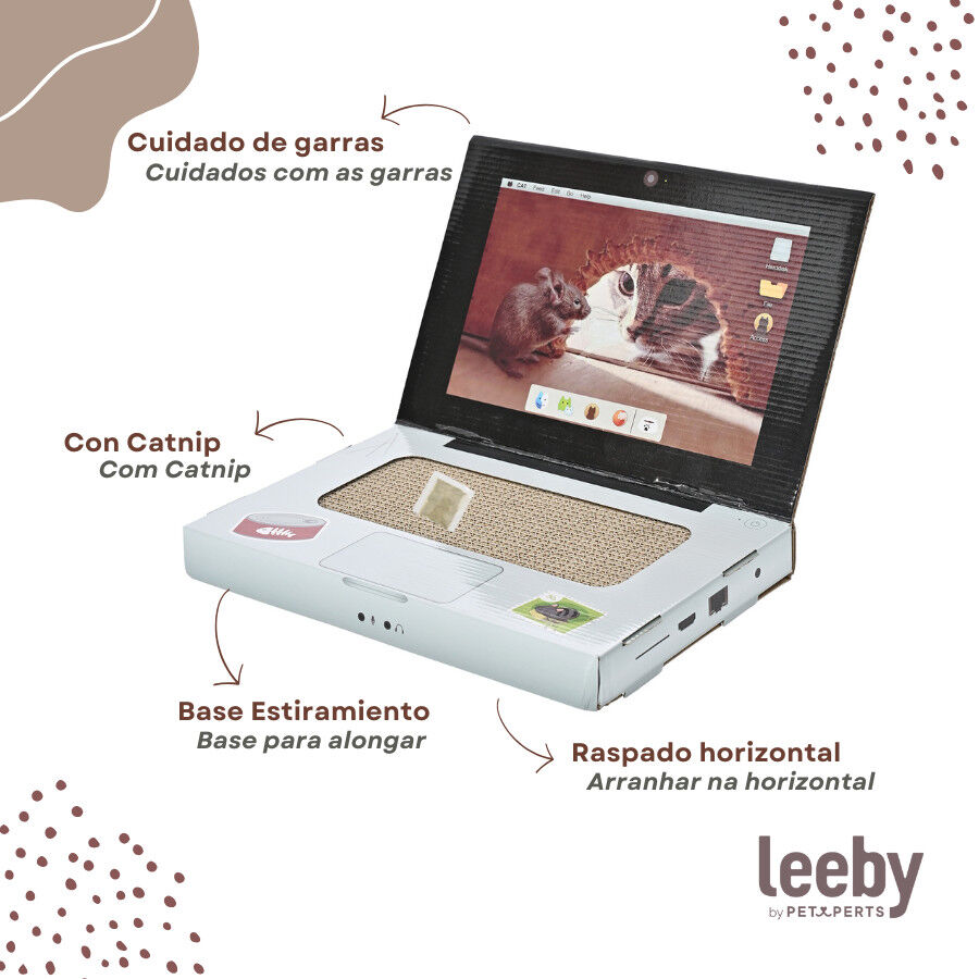 Leeby Lola rascador de cart&oacute;n en forma de ordenador para gatos, , large Imagen numero 4