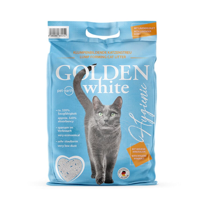 Golden White Arena Aglomerante Blanca para gatos