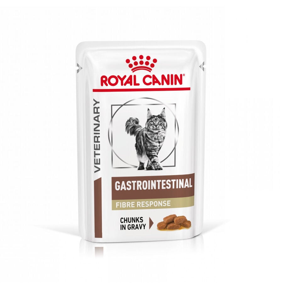 12 sobres x 85 g Royal Canin Gastrointestinal Fibre Response L&aacute;minas en Salsa Sobre para gatos, , large indicador imagen numero 1