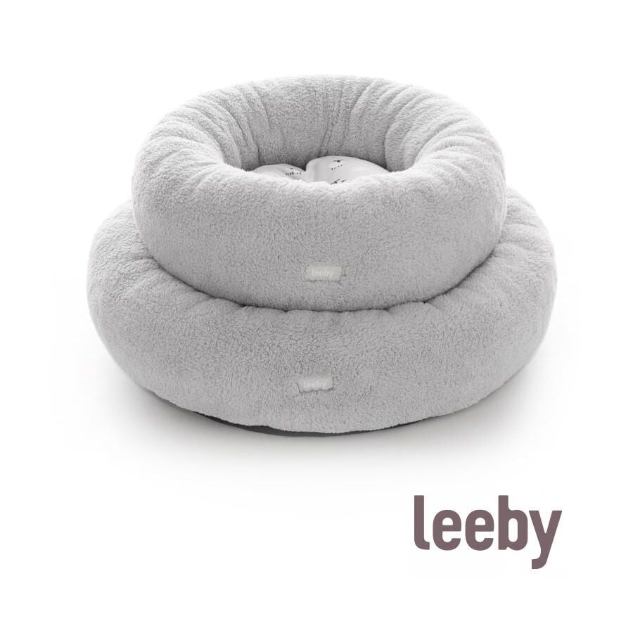 Leeby cama de pelo gris con ovejitas desenfundable para cachorros, , large indicador imagen numero 4