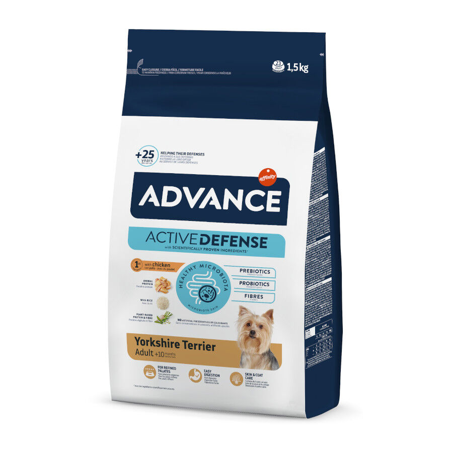 1.5 kg Advance Active Defense Yorkshire Terrier Adult pienso para perros, , large indicador imagen numero 1