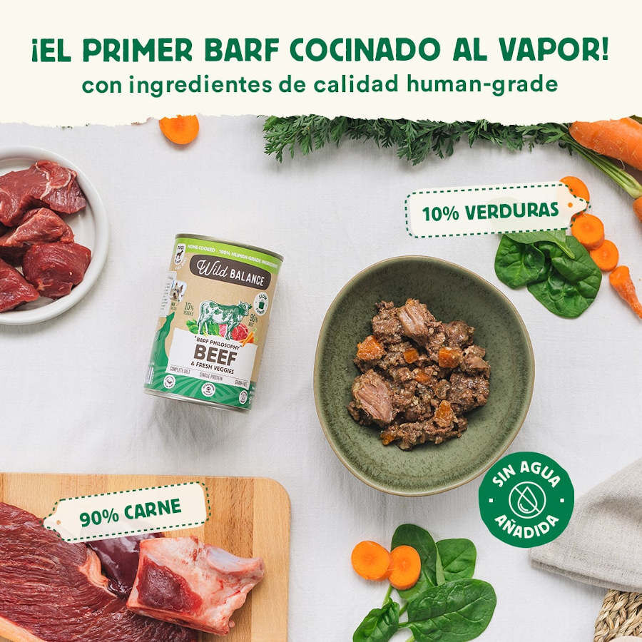 400 g Wild Balance BARF Ternera y Vegetales lata para perros, , large Imagen numero 2