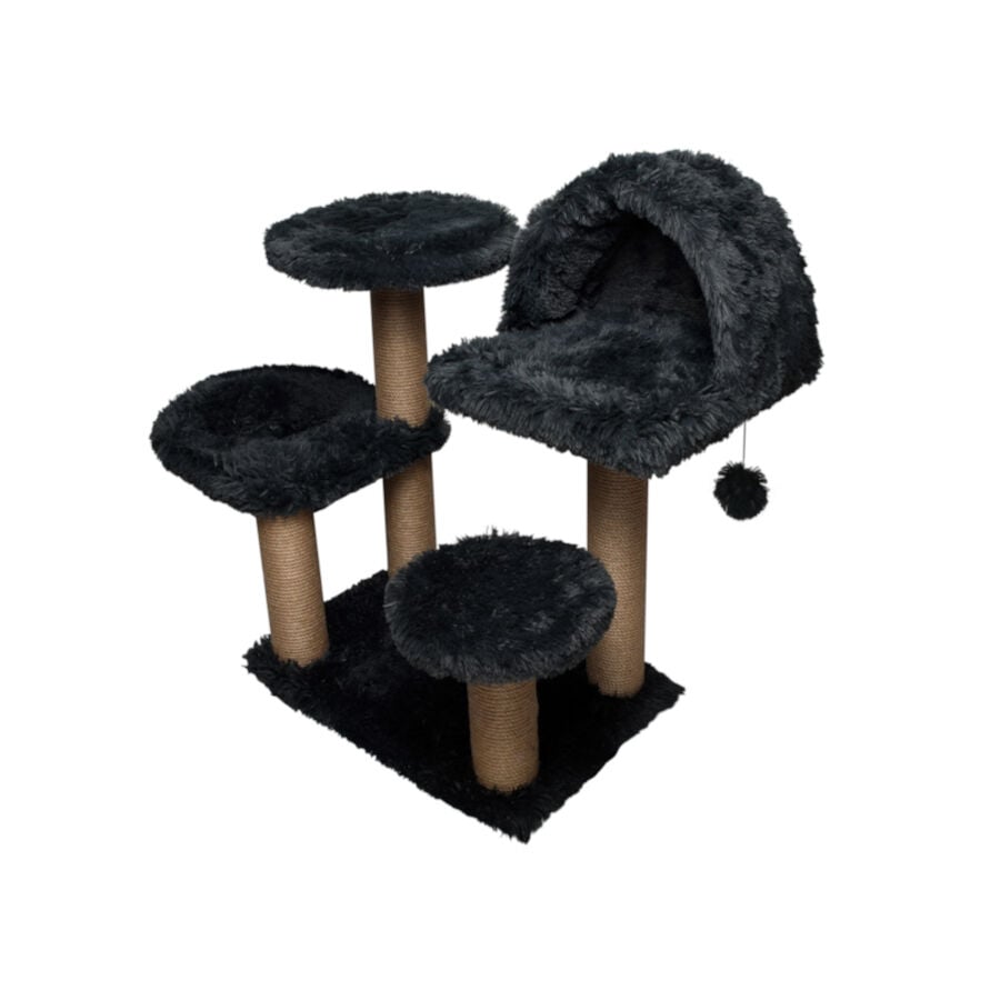 Catshion Katy &Aacute;rbol Rascador con Cueva Gris para gatos, , large Imagen numero 1