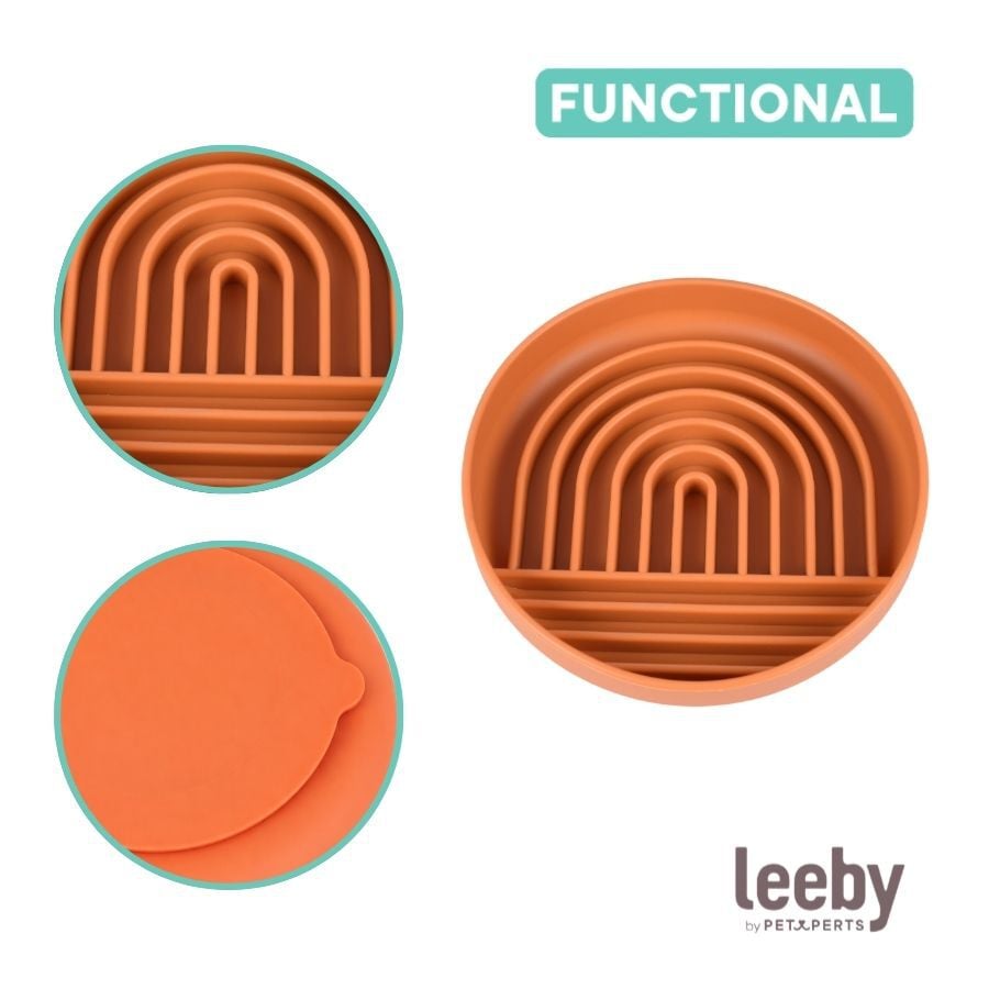 Leeby Comedero Antivoracidad Naranja para perros, , large indicador imagen numero 4