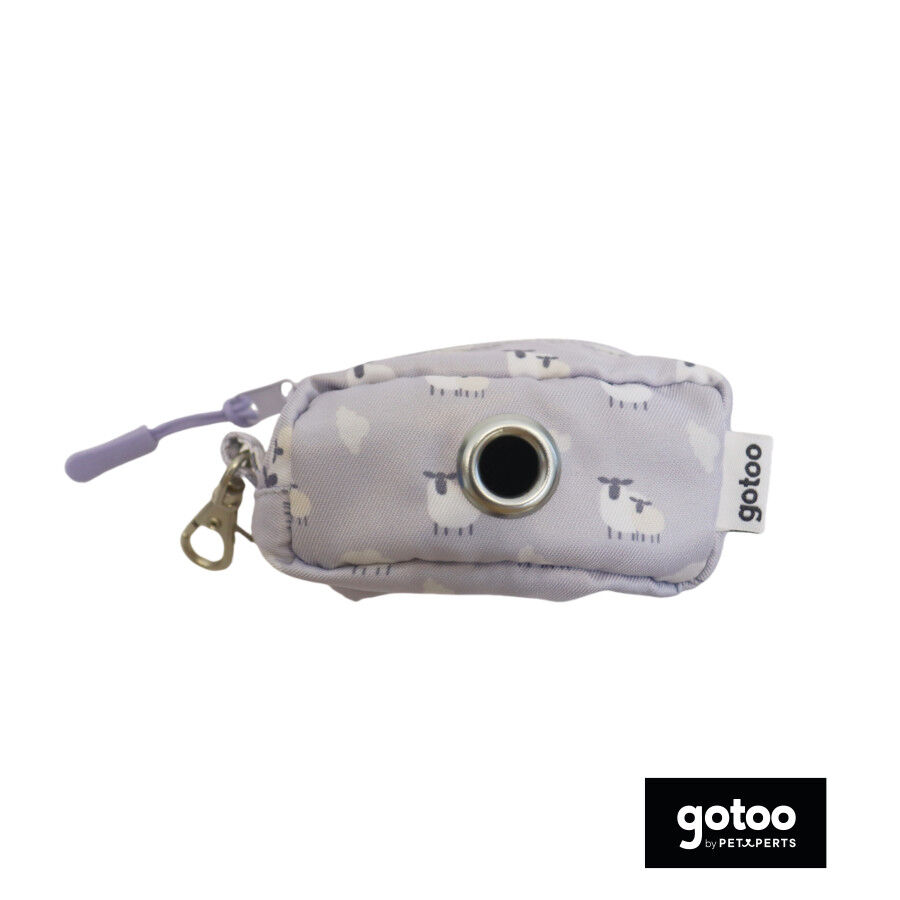 Gotoo Porta bolsas estampado gris para perros
