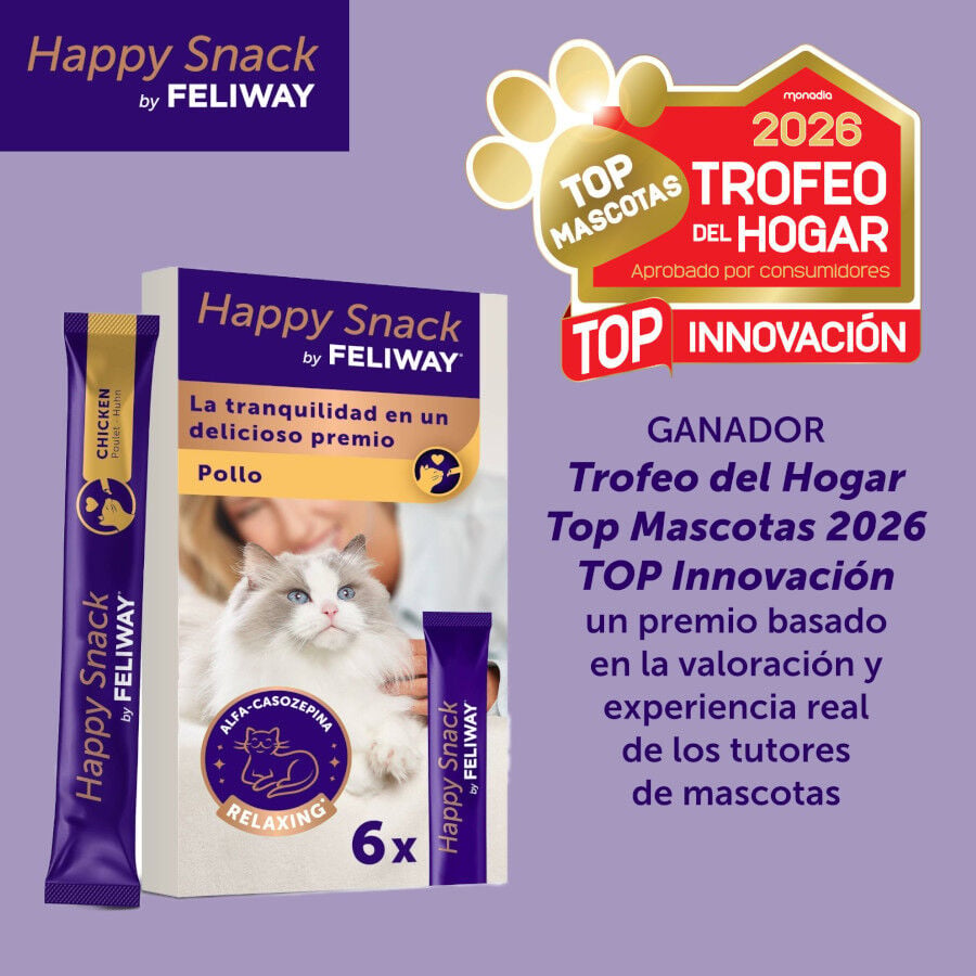6 sobres x 10 g Feliway Sobres Happy Snack Relajante Pollo para gatos, , large indicador imagen numero 2