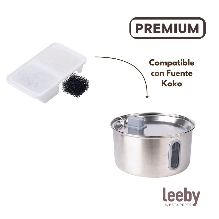 Leeby Set 3 Recambios de Filtros para Fuente de perros y gatos, , large Imagen numero 2