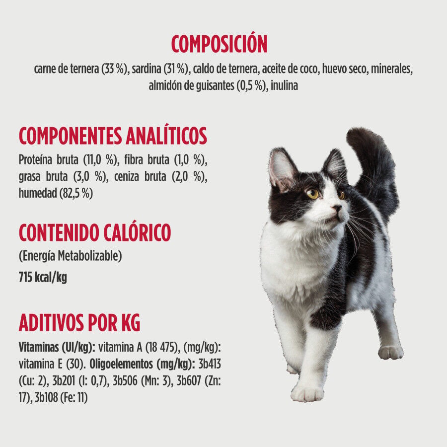 79 g Nulo Silky Mousse Ternera y Sardina Sobres para gatos, , large indicador imagen numero 3