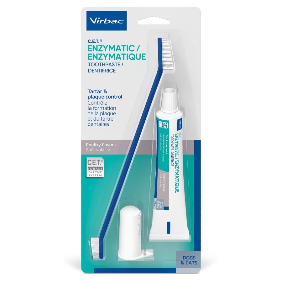 Virbac C.E.T Kit Dent&iacute;frico Enzim&aacute;tico para perros