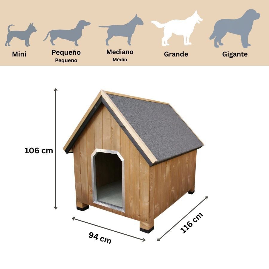 TK-Pet Alpine Caseta de Madera para perros, , large indicador imagen numero 3