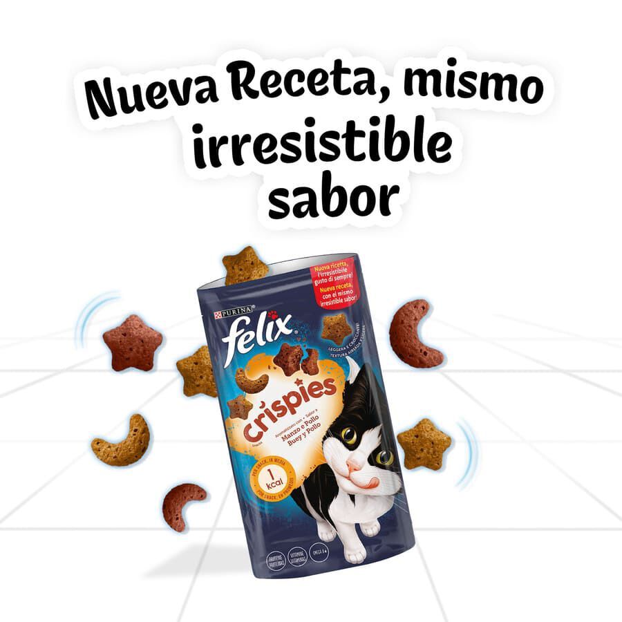 45 g Felix Crispies Buey y Pollo Bocaditos para gatos, , large indicador imagen numero 4