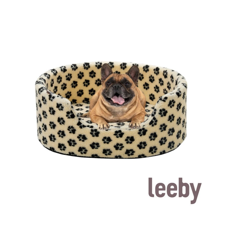 Leeby Sof&aacute; Bed Paw Print Beige para perros, , large Imagen numero 2
