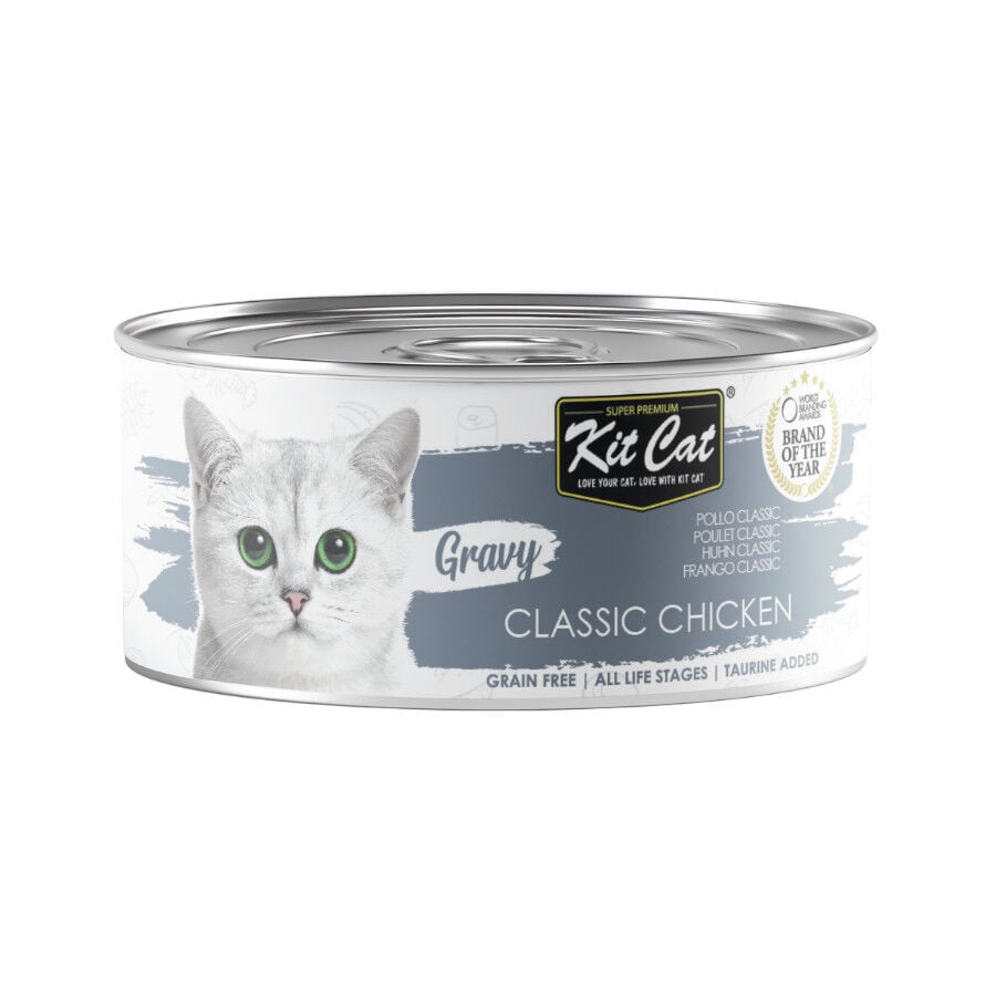 70 g Kit Cat Classic Pollo Lata Salsa para gatos, , large Imagen numero 1