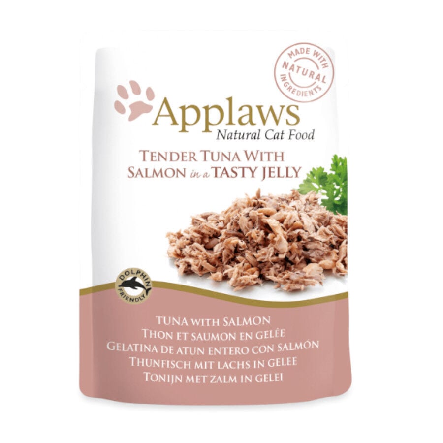 70 g Applaws At&uacute;n y Salm&oacute;n en gelatina sobre para gatos, , large indicador imagen numero 3