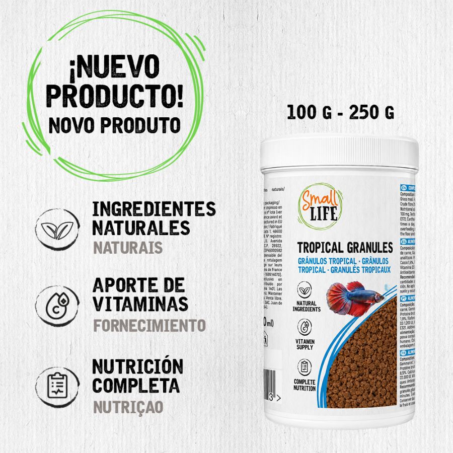 250 ml Small Life Gr&aacute;nulos Tropical Alimento para peces, , large Imagen numero 4
