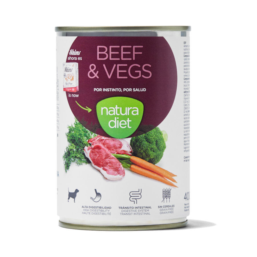 400 g Natura Diet Ternera y Verduras latas para perros, , large Imagen numero 1