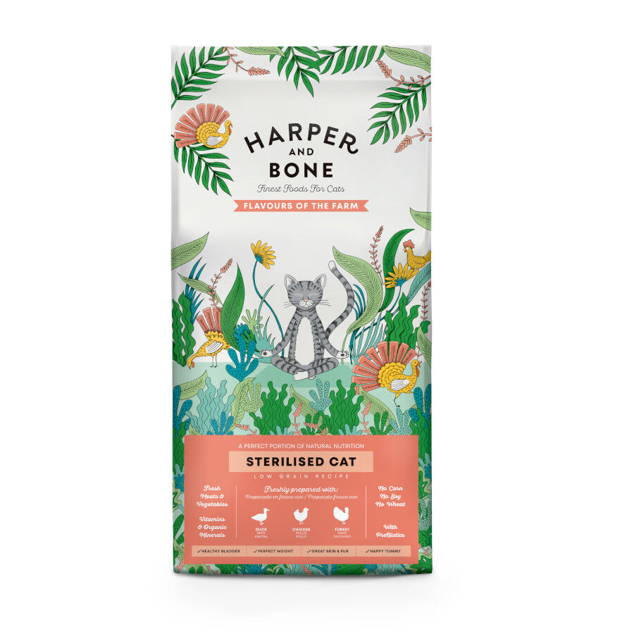 5 kg Harper & Bone Flavours Farm Pienso Pollo y Pavo Esterilizado  para gatos, , large Imagen numero 1
