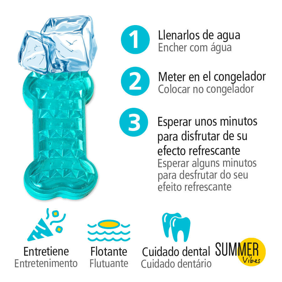 Summer Vibes Hueso Mordedor Refrescante juguete para perros, , large indicador imagen numero 3
